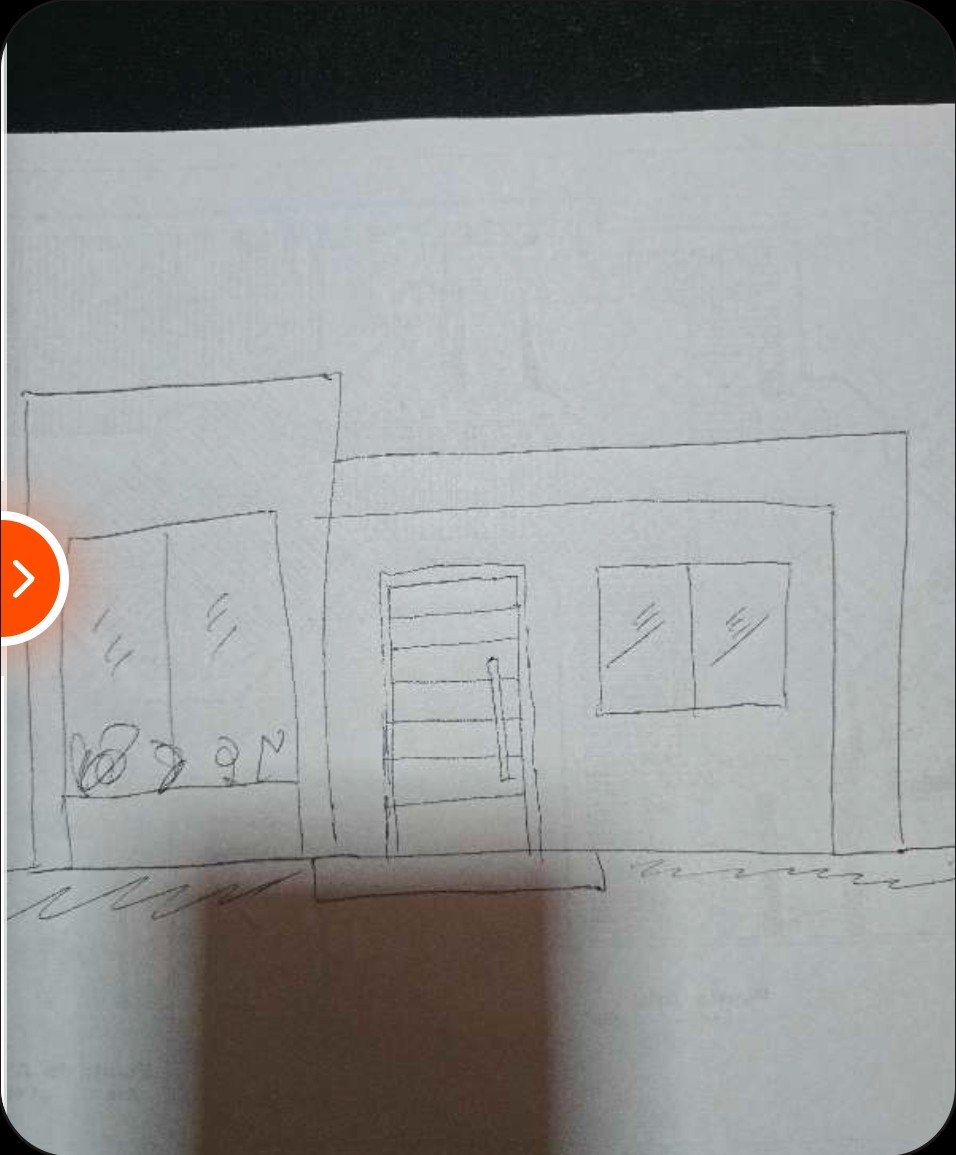 Boceto a mano de una fachada